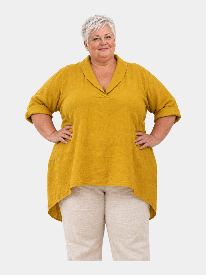 Morwenna Shawl Collar Top