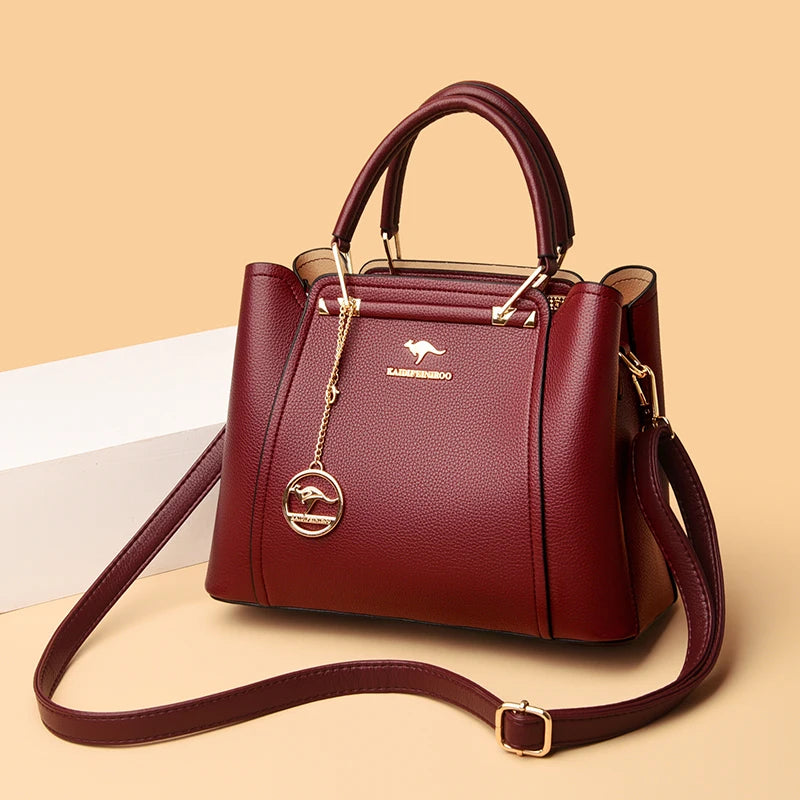 Borsa a spalla da donna in pelle morbida