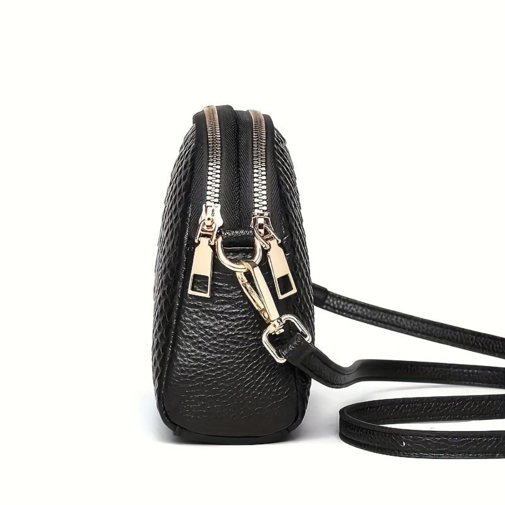 Cora | Bella mini borsa a tracolla in similpelle con motivo coccodrillo