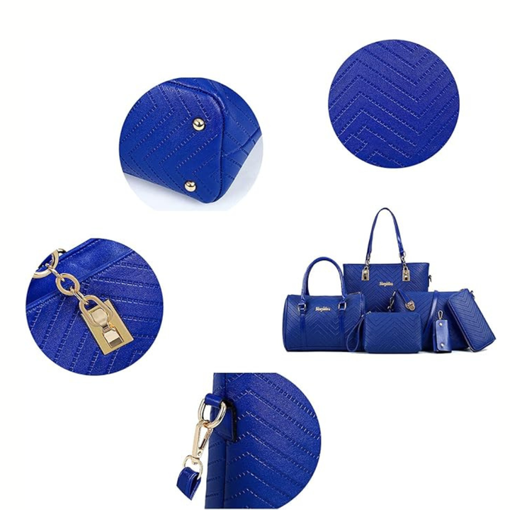 Amanda | Set classico 6 pezzi tote e tracolla in similpelle