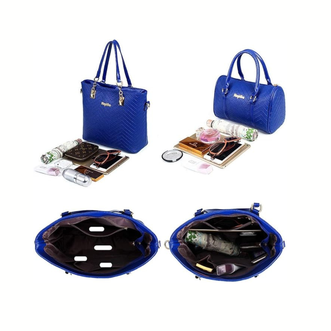 Amanda | Set classico 6 pezzi tote e tracolla in similpelle