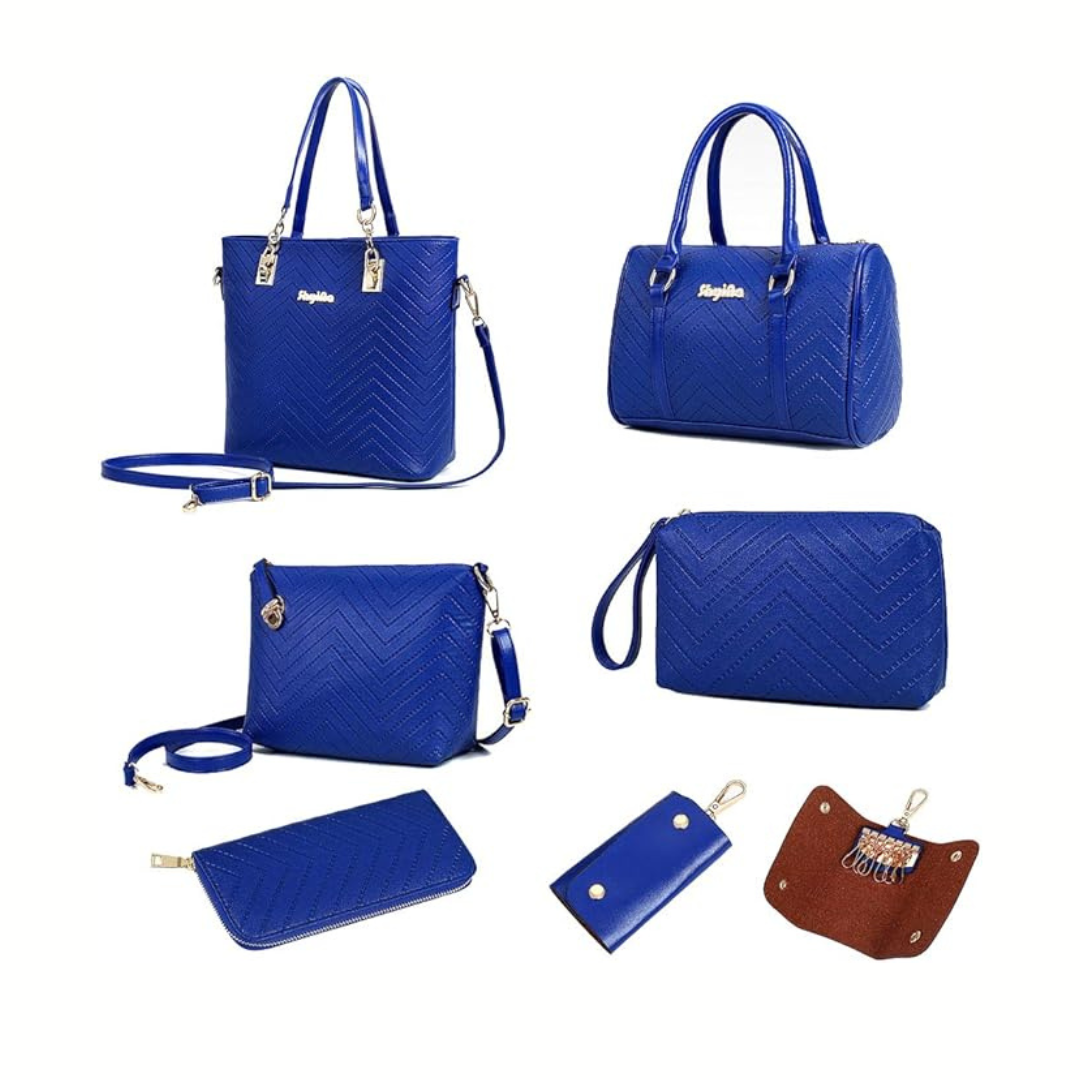 Amanda | Set classico 6 pezzi tote e tracolla in similpelle
