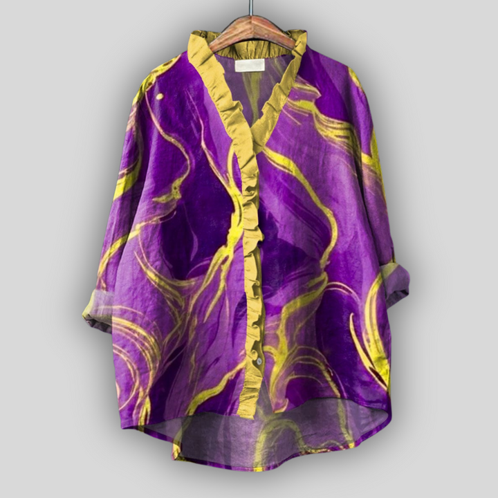 Charity Marble Print Blouse