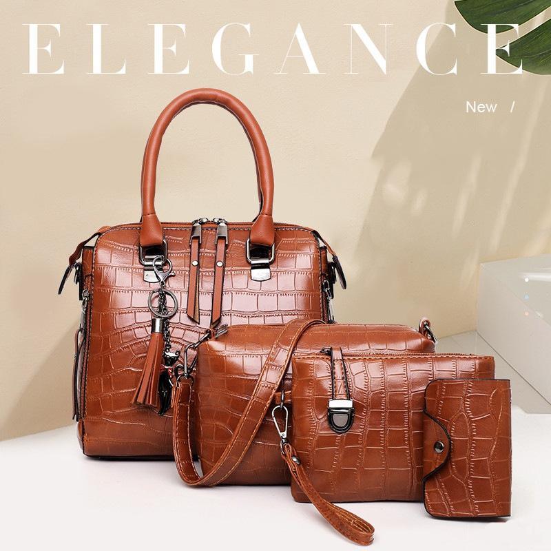 Palmer | Set borsa 4 pezzi con motivo coccodrillo