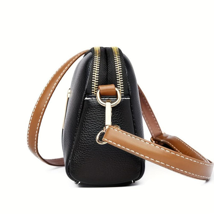 Mila Litchi Effect Embossed Crossbody Bag
