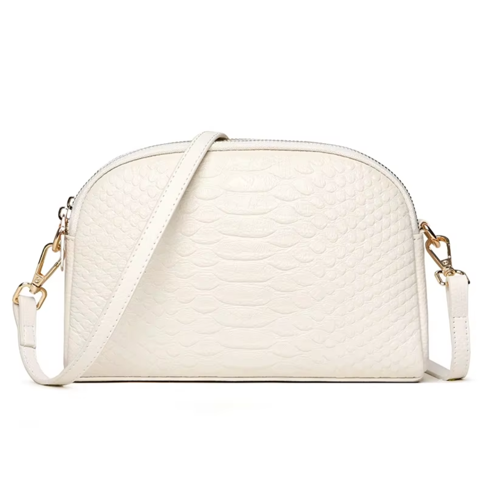 Cora | Bella mini borsa a tracolla in similpelle con motivo coccodrillo