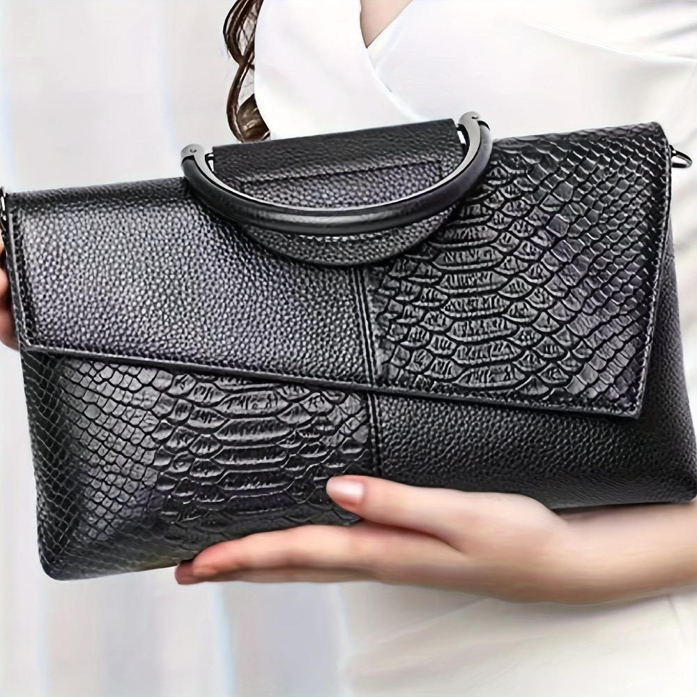 Cassandra | Borsa con opulento motivo coccodrillo