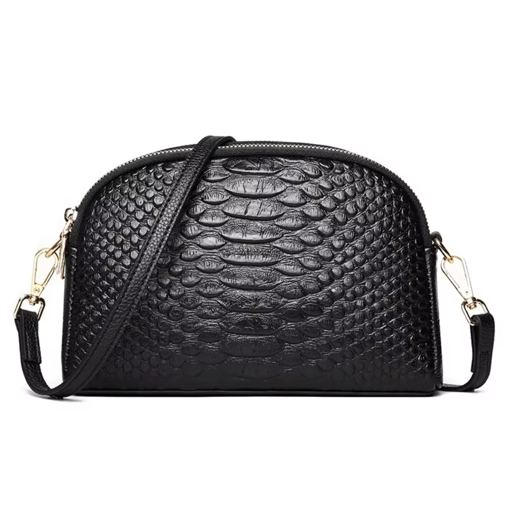Cora | Bella mini borsa a tracolla in similpelle con motivo coccodrillo