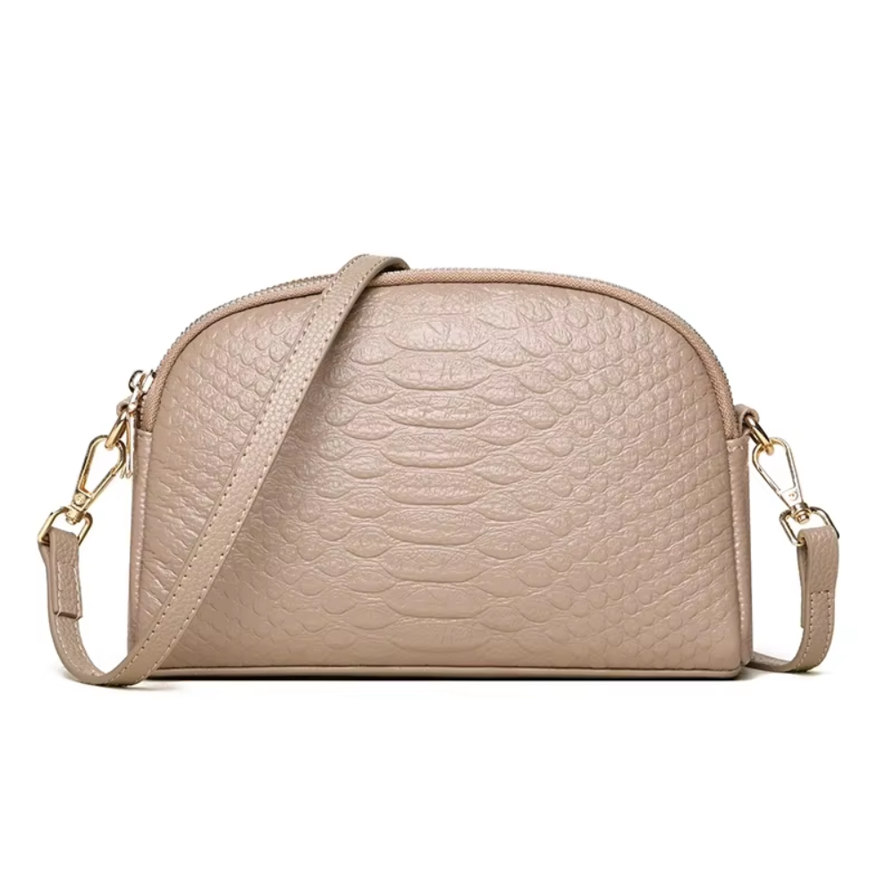 Cora | Bella mini borsa a tracolla in similpelle con motivo coccodrillo