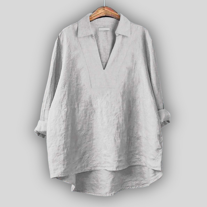 Honor Collared Split Neck Top