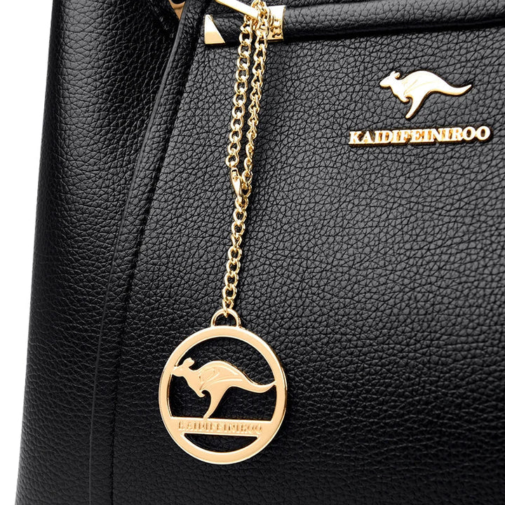 Borsa a spalla da donna in pelle morbida