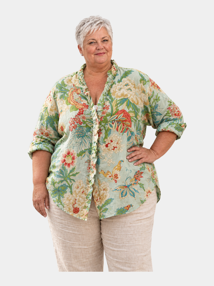 Elspeth Floral Ruffle Blouse
