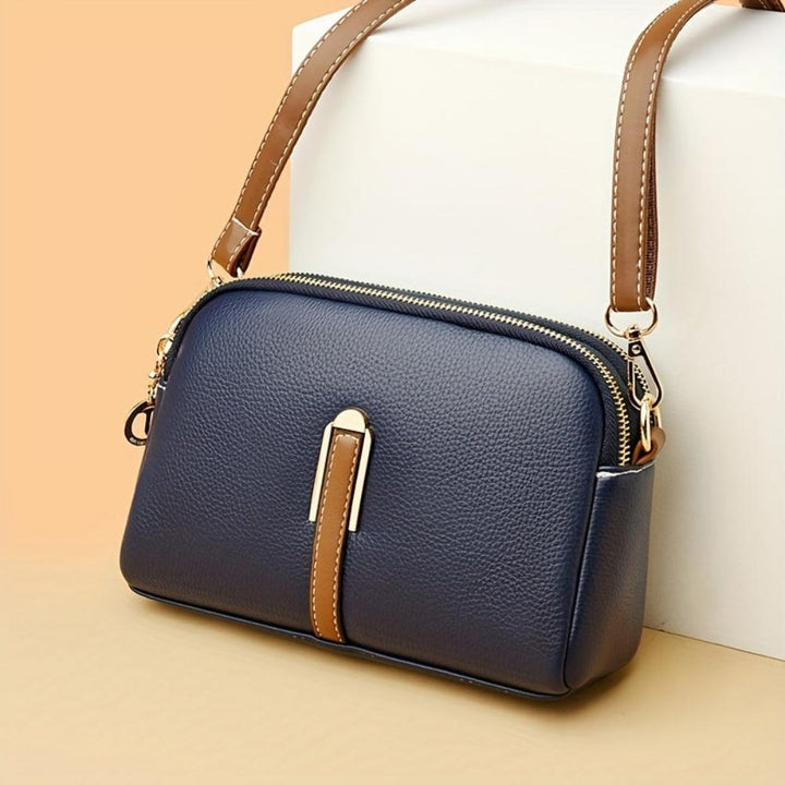 Mila Litchi Effect Embossed Crossbody Bag