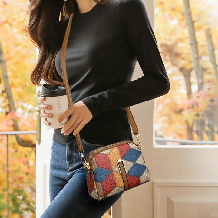Clio | Mini borsa a tracolla patchwork
