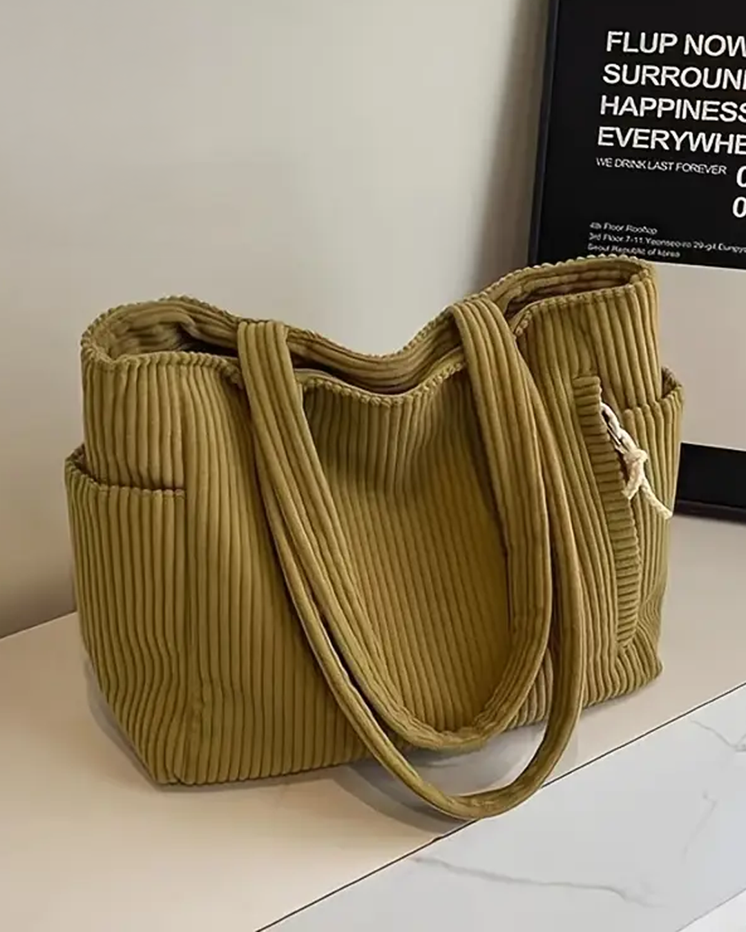 TILDA | Borsa tote a coste con dettaglio a coulisse