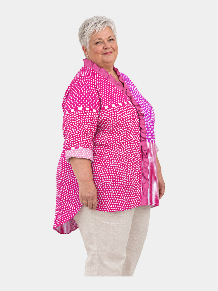 Ottilie Patchwork Dot Blouse