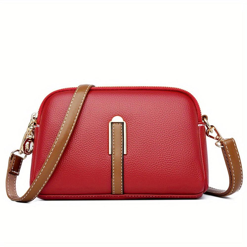 Mila Litchi Effect Embossed Crossbody Bag