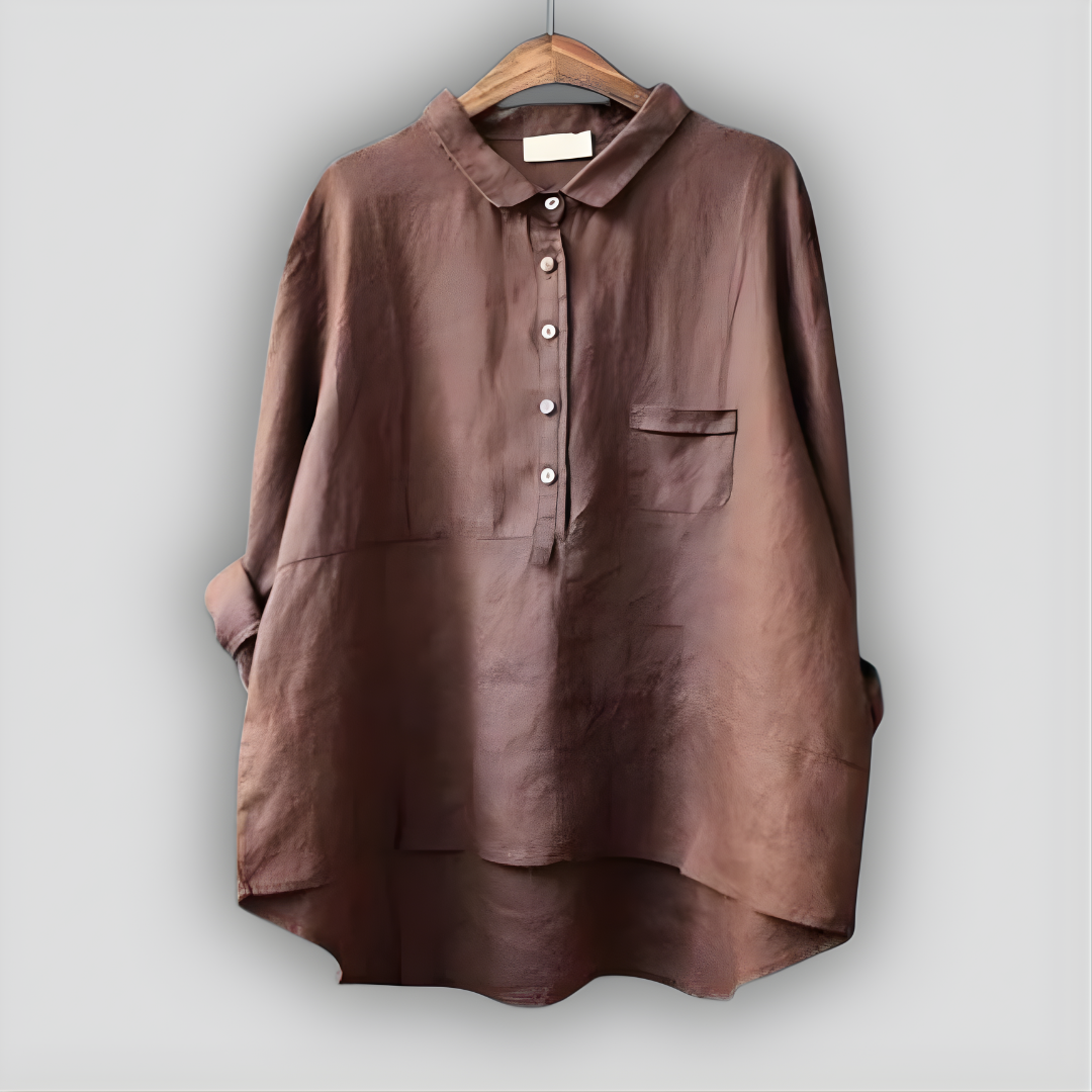 Doreen Panelled Button-Front Blouse