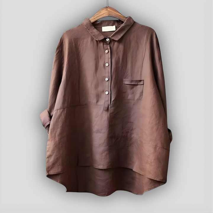 Doreen Panelled Button-Front Blouse