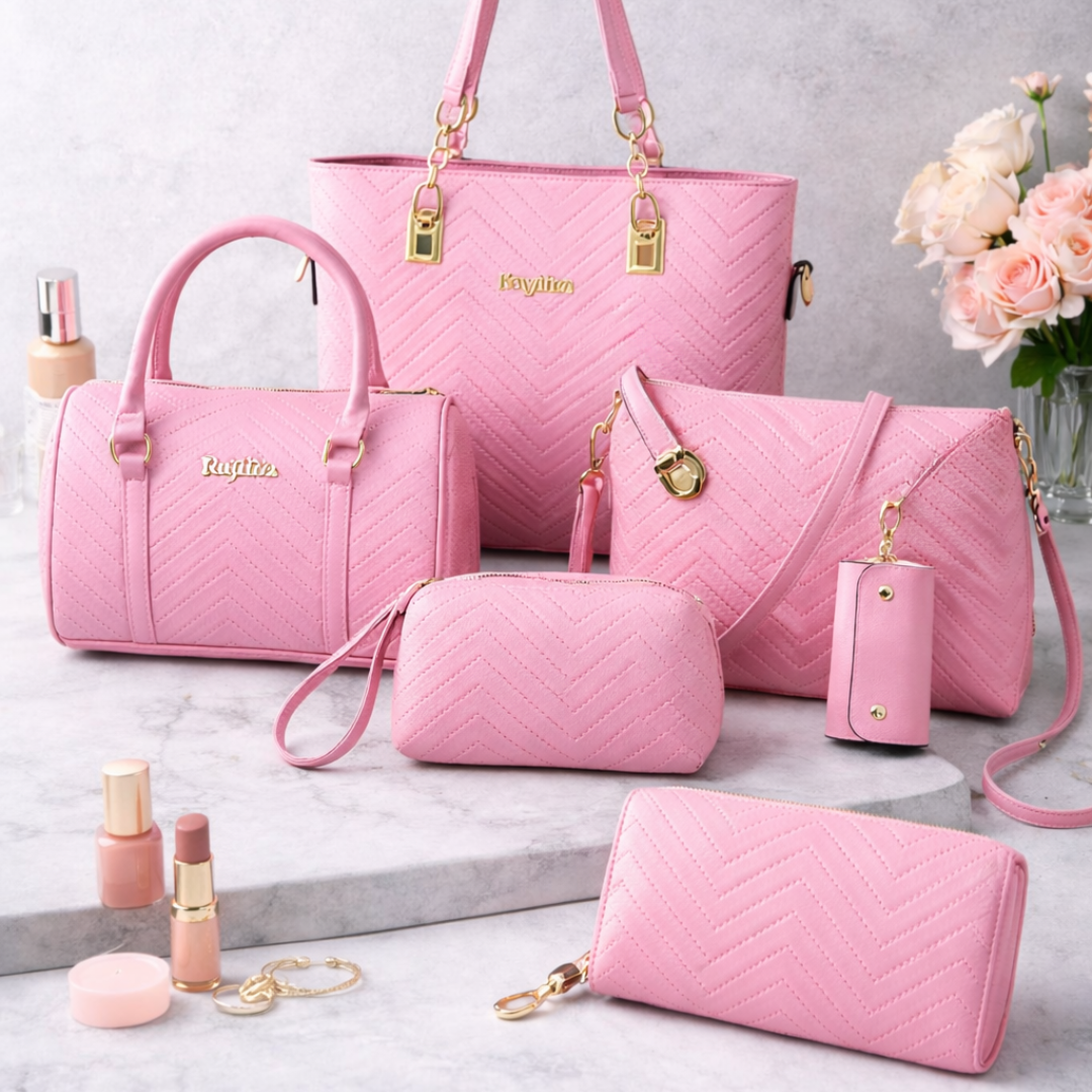 Amanda | Set classico 6 pezzi tote e tracolla in similpelle