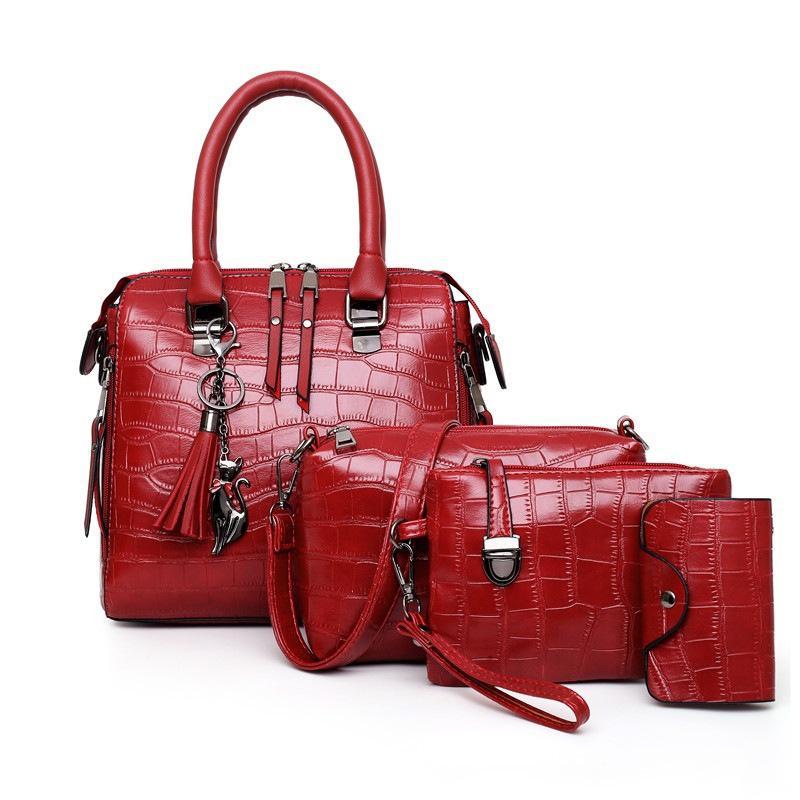 Palmer | Set borsa 4 pezzi con motivo coccodrillo
