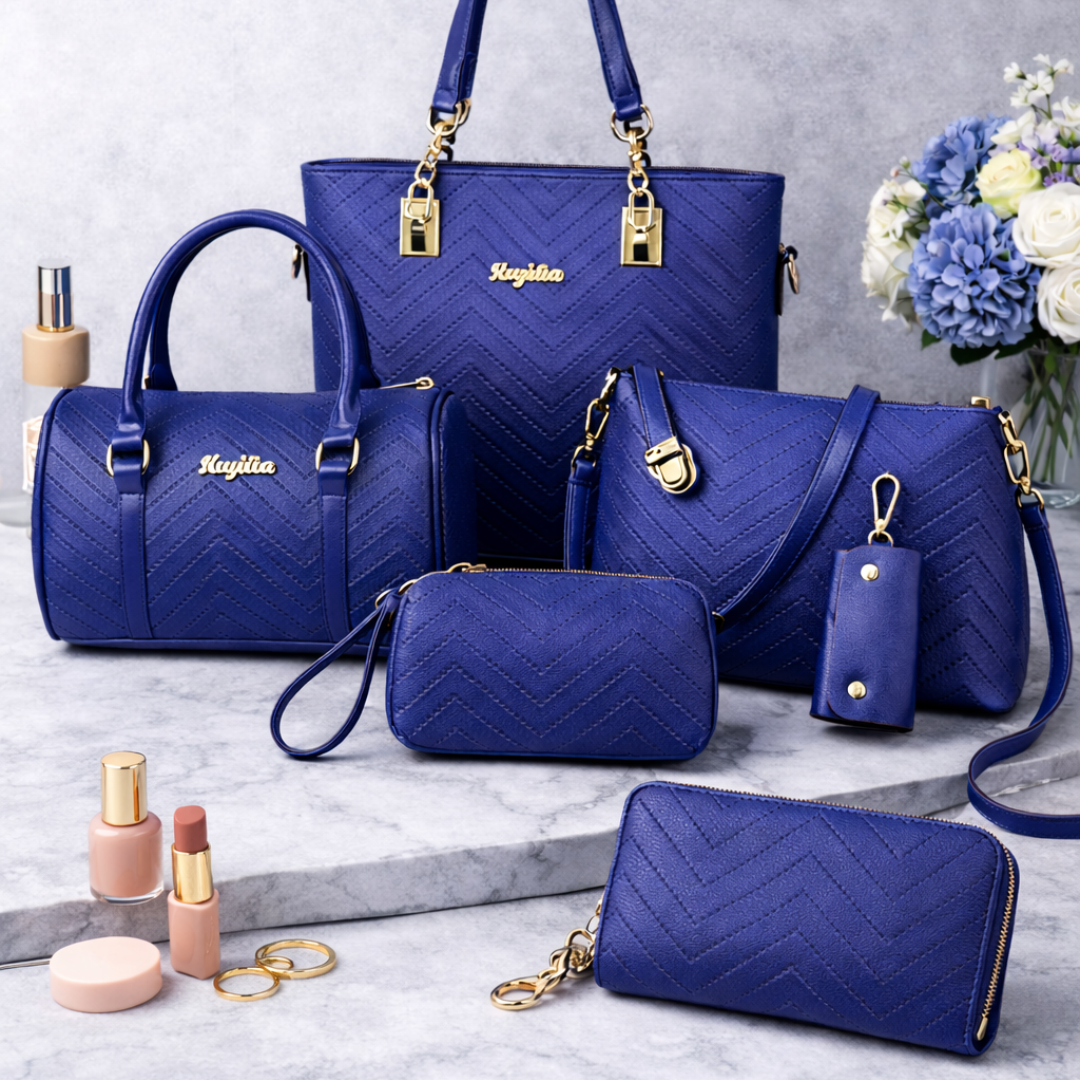 Amanda | Set classico 6 pezzi tote e tracolla in similpelle