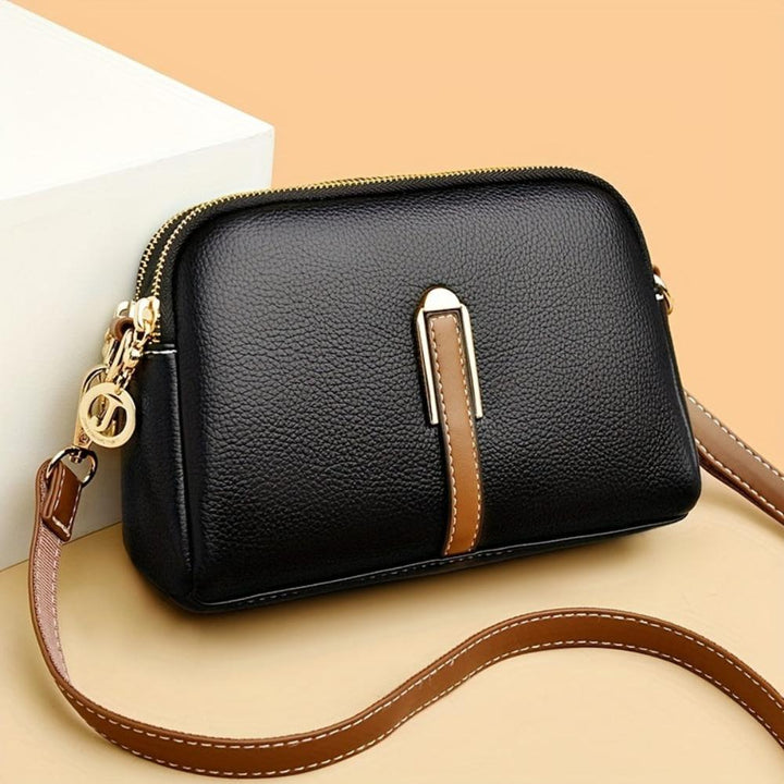 Mila Litchi Effect Embossed Crossbody Bag