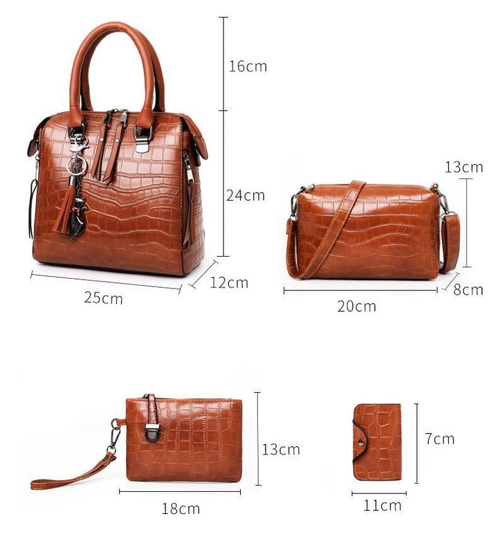 Palmer | Set borsa 4 pezzi con motivo coccodrillo
