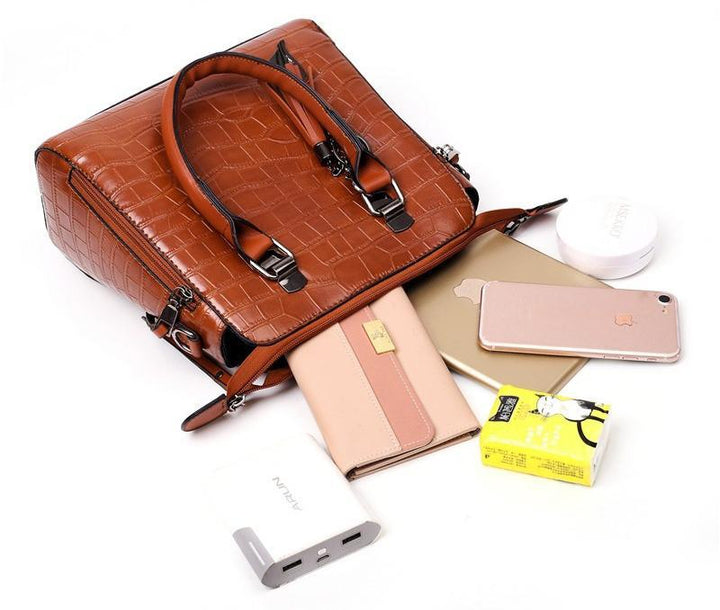 Palmer | Set borsa 4 pezzi con motivo coccodrillo