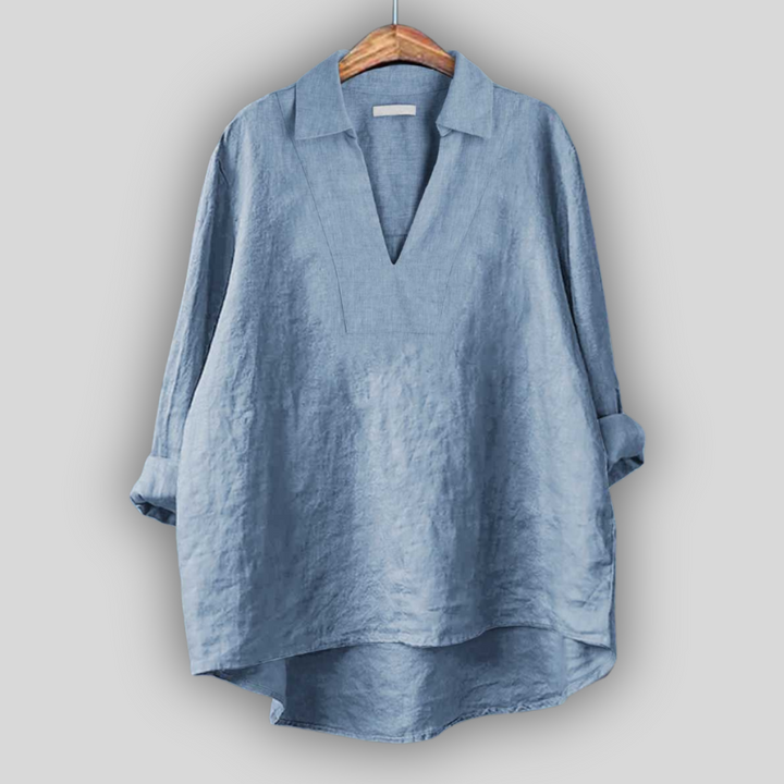 Honor Collared Split Neck Top