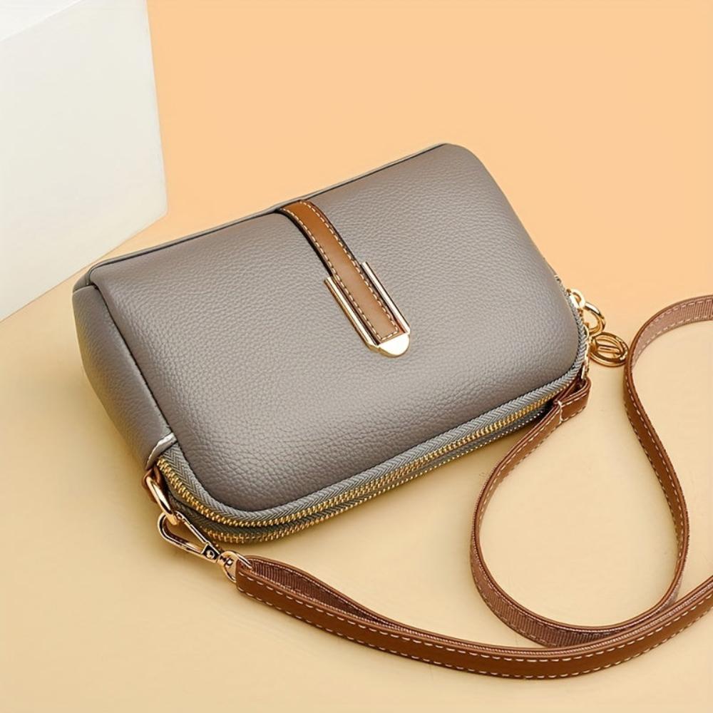 Mila Litchi Effect Embossed Crossbody Bag