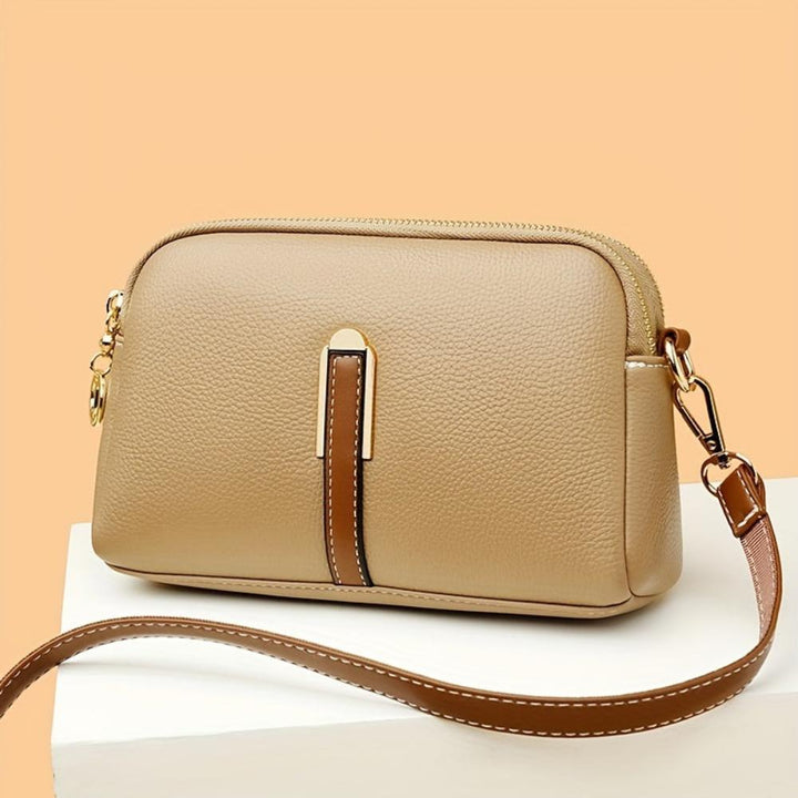Mila Litchi Effect Embossed Crossbody Bag