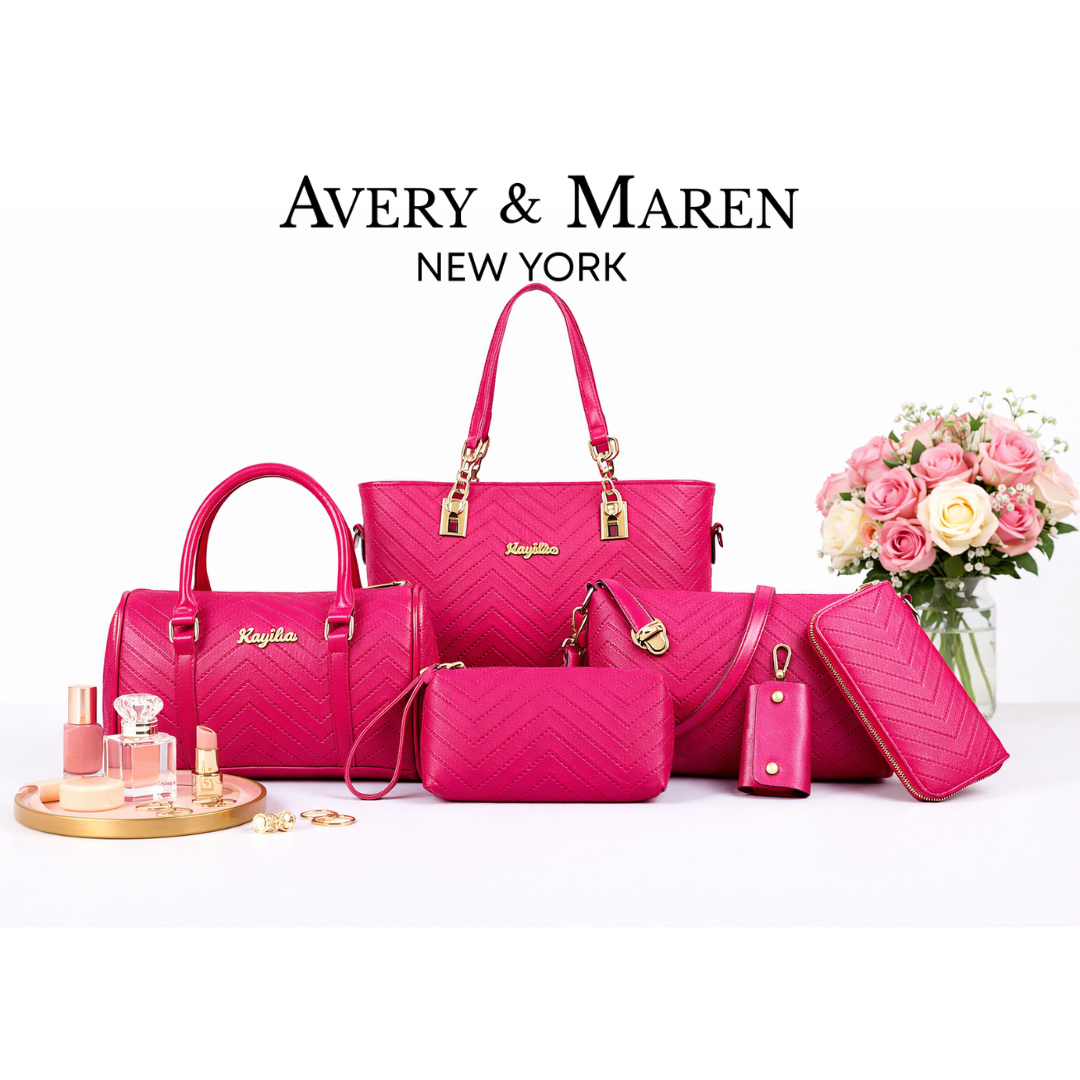 Amanda | Set classico 6 pezzi tote e tracolla in similpelle