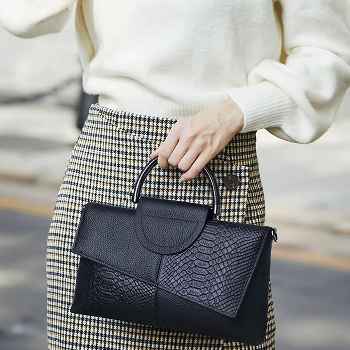 Cassandra | Borsa con opulento motivo coccodrillo
