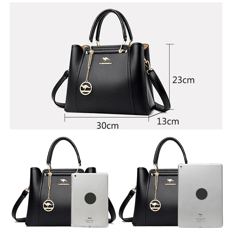 Borsa a spalla da donna in pelle morbida