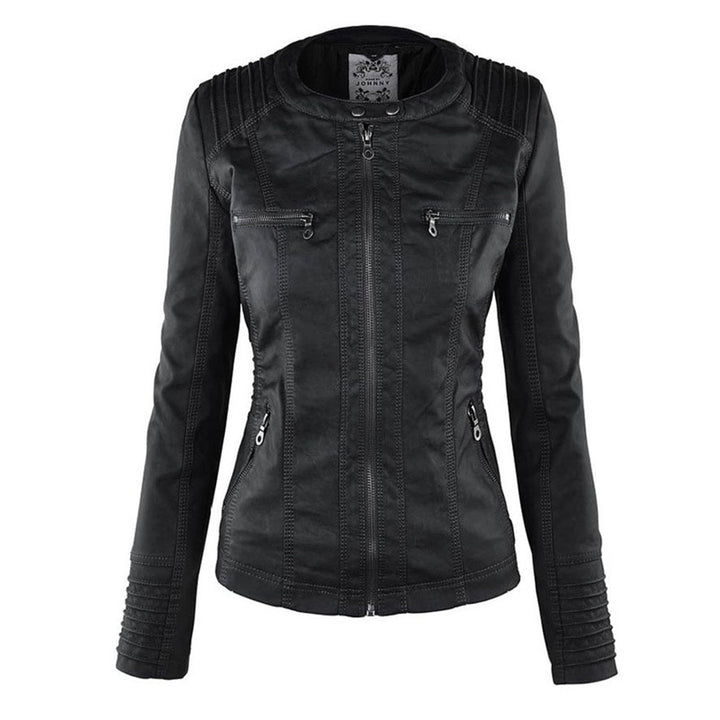 Olive™ - Waterproof Women's Leather Jacket with Hood