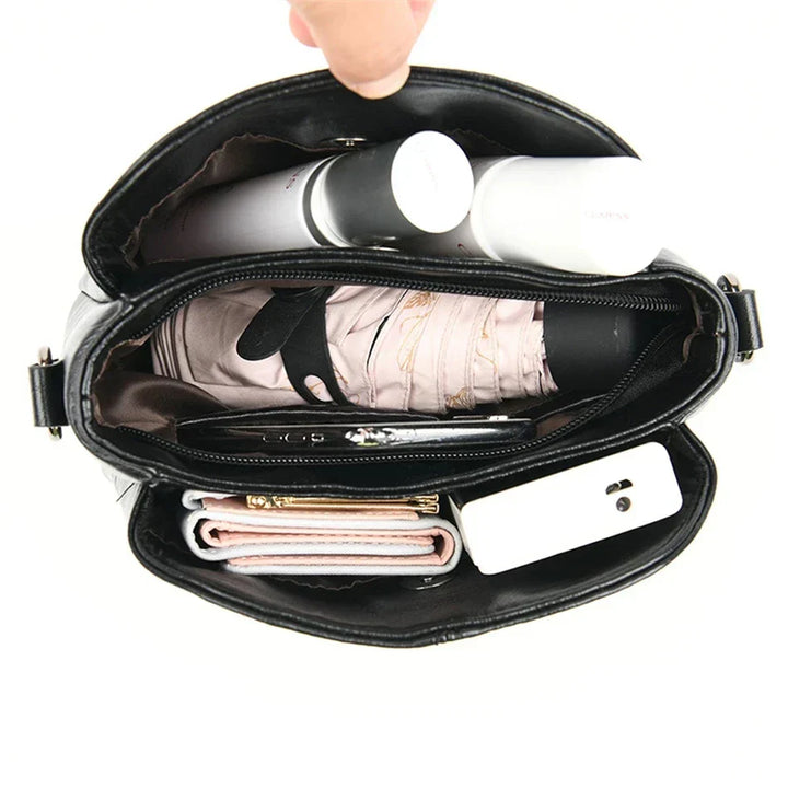 Borsa tote e a tracolla in pelle ricamata elegante da donna