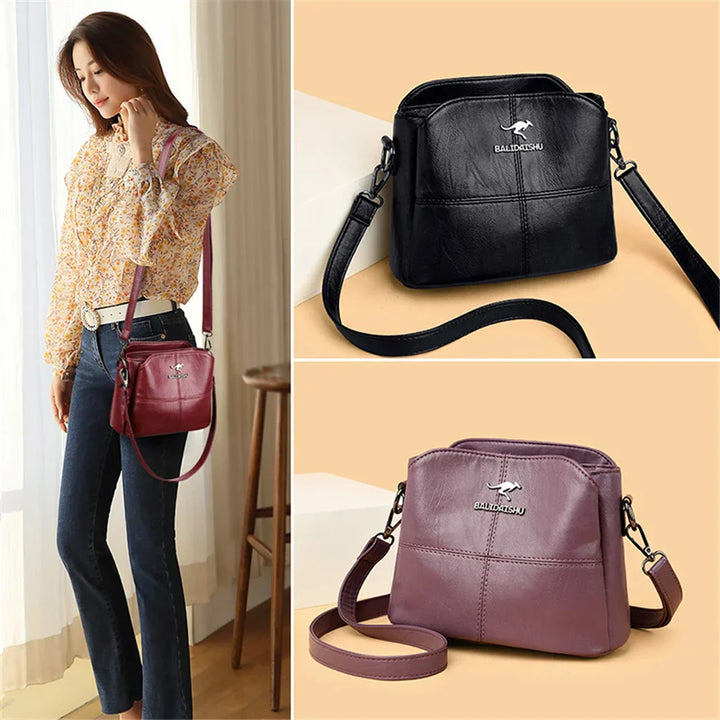 Borsa tote e a tracolla in pelle ricamata elegante da donna