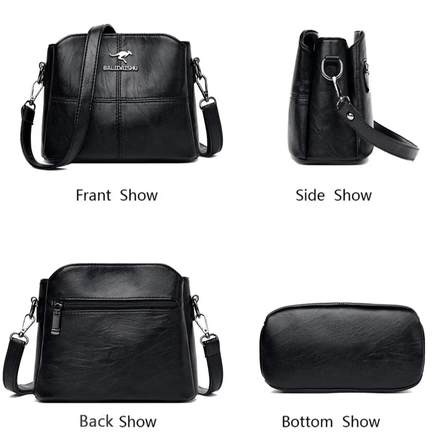 Borsa tote e a tracolla in pelle ricamata elegante da donna