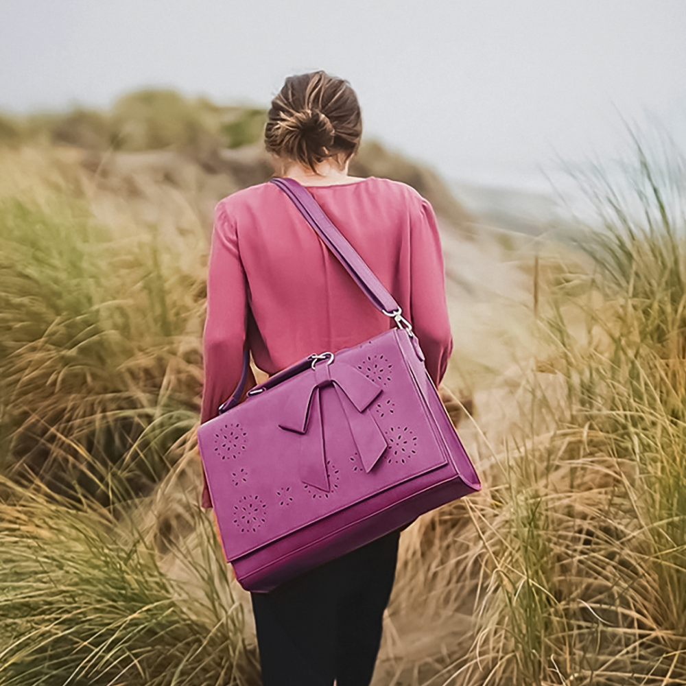 Borsa a mano elegante con fiocco
