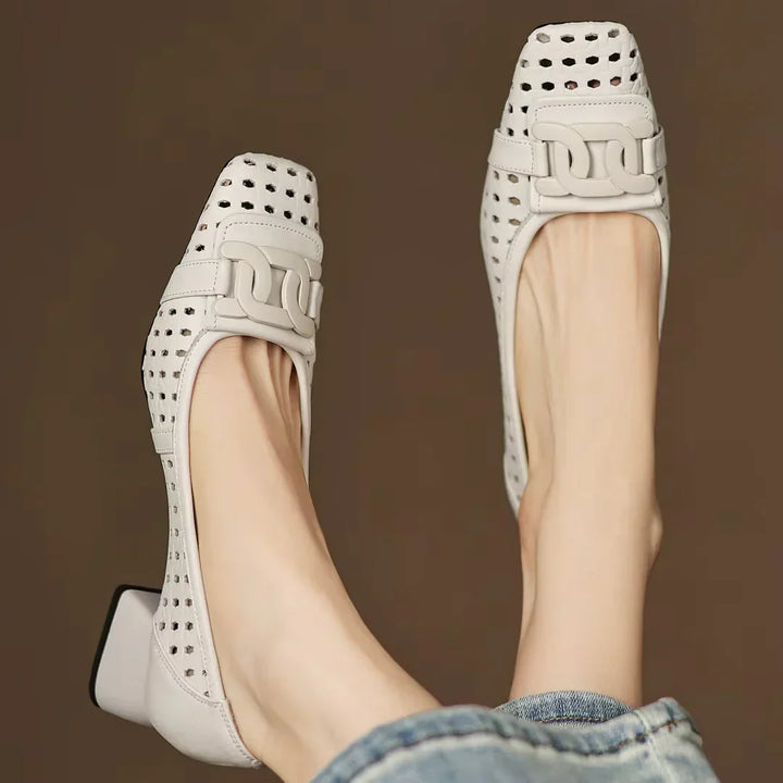 Solea Woven Leather Heels