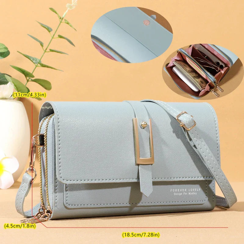 Elegante borsa a tracolla per donne | Portacellulare e portacarte di tendenza