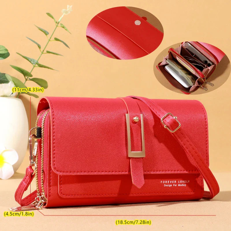 Elegante borsa a tracolla per donne | Portacellulare e portacarte di tendenza