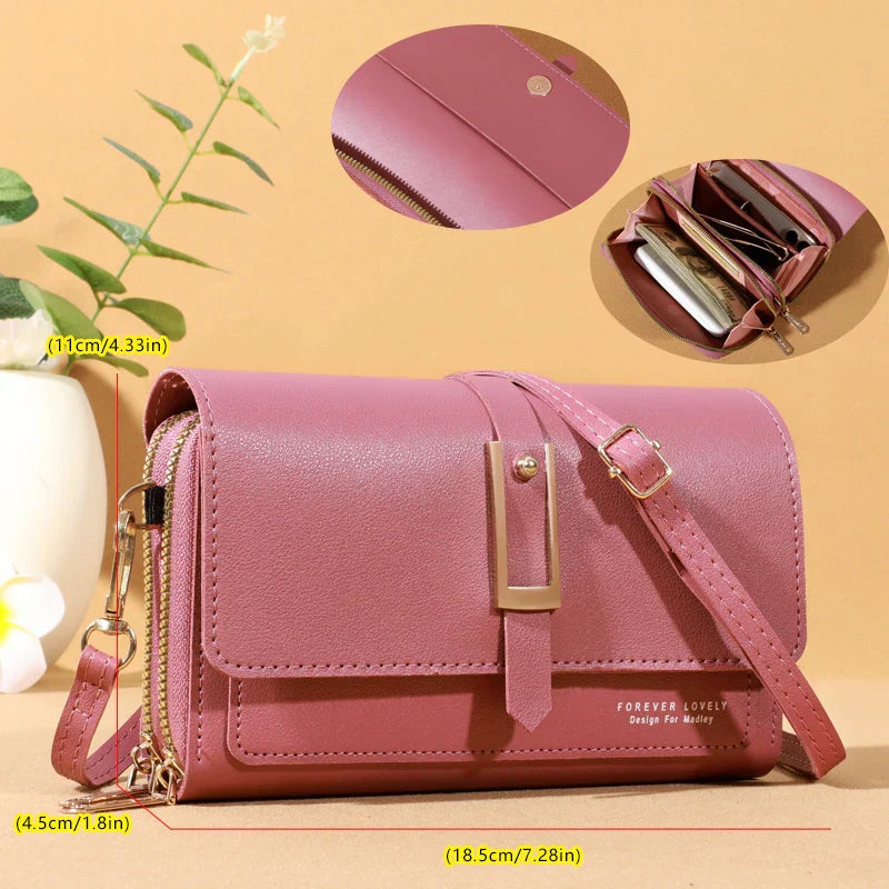 Elegante borsa a tracolla per donne | Portacellulare e portacarte di tendenza