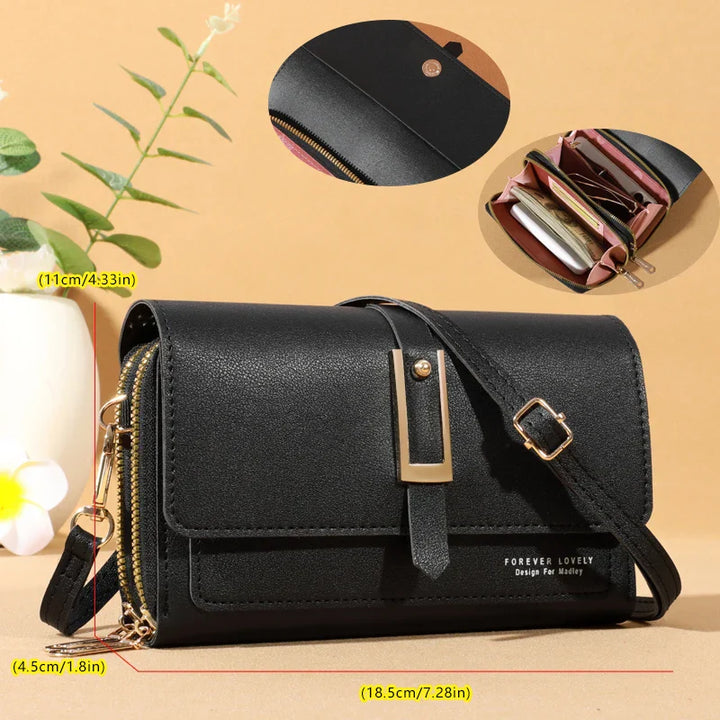 Elegante borsa a tracolla per donne | Portacellulare e portacarte di tendenza