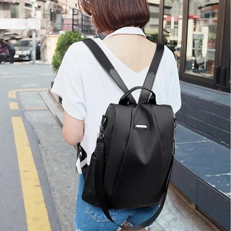 Elegant multifunctional women's backpack with removable shoulder strap