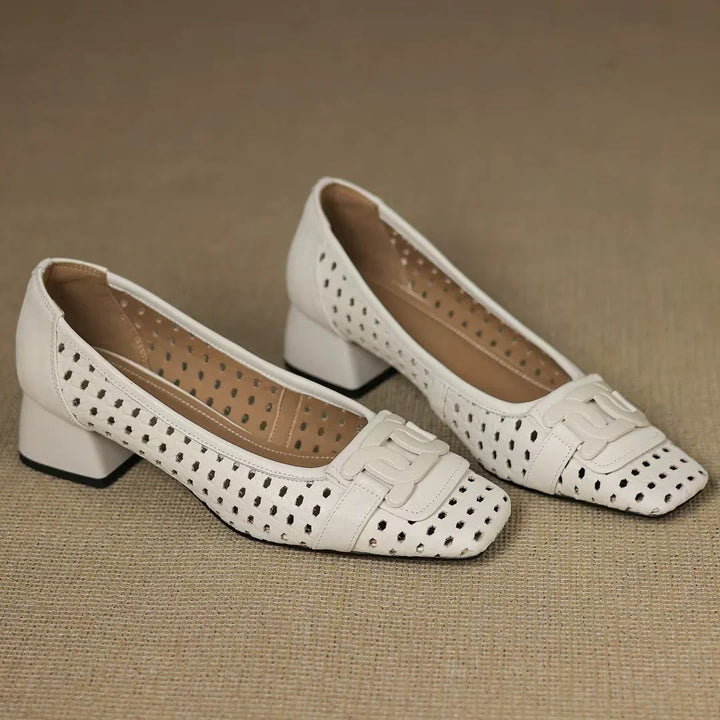 Solea Woven Leather Heels