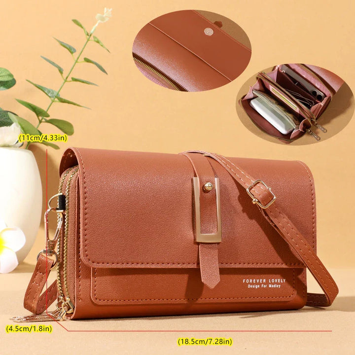 Elegante borsa a tracolla per donne | Portacellulare e portacarte di tendenza