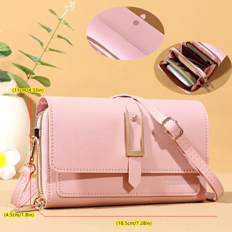 Elegante borsa a tracolla per donne | Portacellulare e portacarte di tendenza