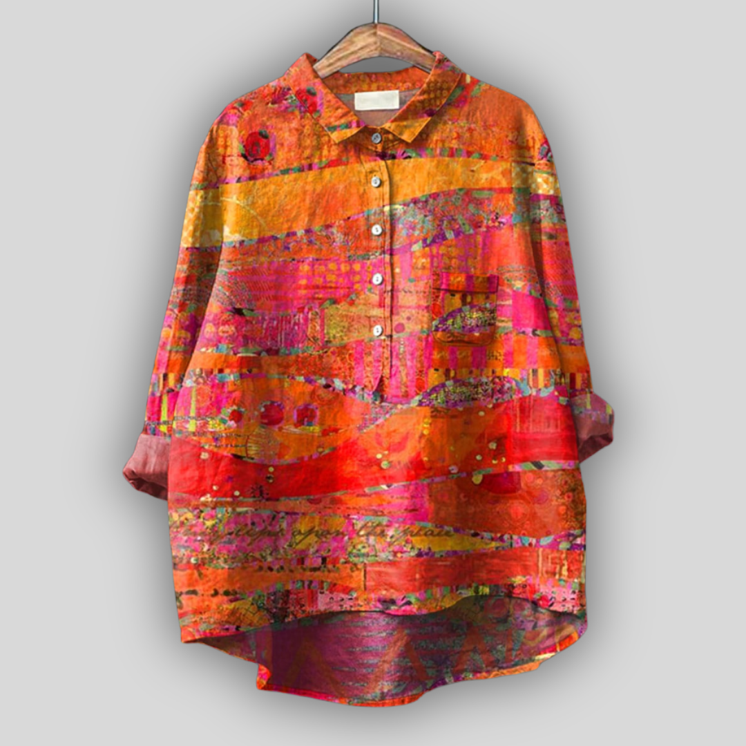 Kitty Painted Stripe Shirt